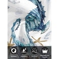 thumbnail image 7 of Coastal Seahorse Cloth Napkins Set of 4 Reusable Dinner Napkins, Nautical Starfish Shell Seaweed Anchor Cocktail Napkin Washable Table Napkins for Wedding/Holiday Party/Baby Shower 20"x20", 7 of 7