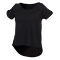 thumbnail image 1 of Skinni Fit- Camiseta lisa de manga corta caída (Negro), 1 of 1
