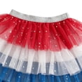 thumbnail image 6 of Povozer 4th Of July Outfits Toddler Girl 250 Anniversary Usa Girl Comfortable Breathable Set Independence Day Bow Embroidered Short Sleeved Top Mesh Short Skirt Two Piece Set Size 3-4 Years,Red, 6 of 6