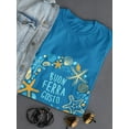 thumbnail image 3 of Buon Ferragosto Sea Wreath T-Shirt Women -Image by Shutterstock, Female Medium, 3 of 4