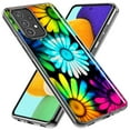 thumbnail image 2 of MUNDAZE Samsung Galaxy A33 Neon Rainbow Daisy Glow Colorful Daisies Baby Blue Pink Yellow White Double Layer Phone Case Cover, 2 of 5