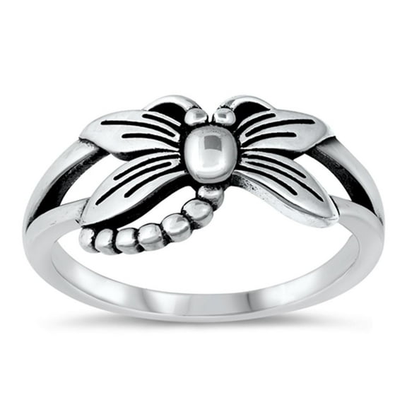 Cute Dragonfly Bug Ring .925 Sterling Silver Band Jewelry Female Male Unisex Size 7