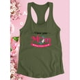 thumbnail image 3 of Love You Mom Pink Banner Racerback Tank Women -Image by Shutterstock, Female XX-Large, 3 of 4