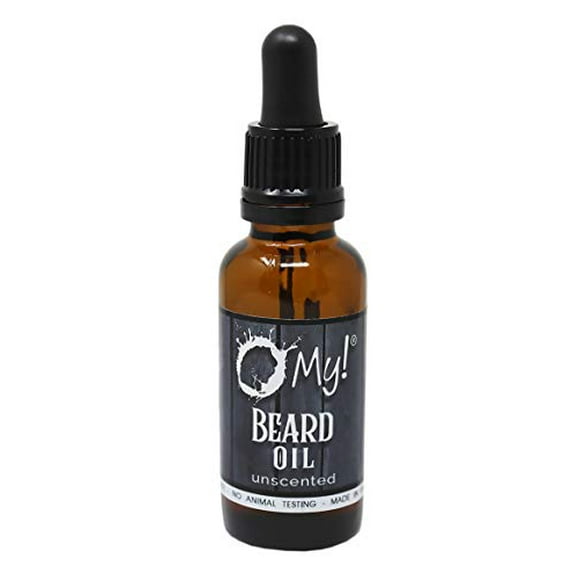 O My! Beard Oil | Unscented | Helps to Tame those Grizzly Whiskers by creating a moisture barrier for a strong, silky beard like no other! | Made with 3 pure ingredients | Bottled in USA
