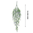 thumbnail image 4 of Clearance! Artificial Faux Hanging Flowers Plants Outside Fake Silk Mums Violets with Eucalyptus Realistic UV Resistant Trailing Vines Porch Patio Yard Indoor Wedding Party Favors(Dark Blue), 4 of 4