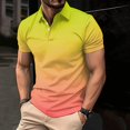 thumbnail image 5 of Caqnni Men's Golf Polo Shirts Short Sleeve Striped Moisture Wicking Golf Shirts for Men (Pink,L), 5 of 5