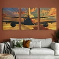 thumbnail image 6 of Shadudu Plane Sunset Clouds Canvas Wall Decor Triptych for Living Room Bedroom Office, Set of 3 Abstract Wall Pictures, 12x16 Inches 12"x16"x3pcs, 6 of 6