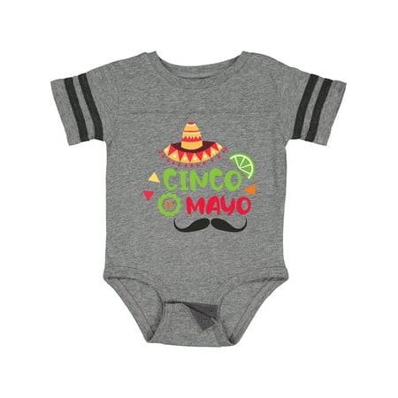 

Inktastic Cinco De Mayo with Sombrero Lime and Mustache Gift Baby Boy Bodysuit