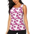 thumbnail image 2 of Picia Orchids Flowers Pattern Women's Workout Tank Top,Breathable Activewear,Slim Fit Athletic Top,Versatile Workout Moisture-wicking top-Large, 2 of 9