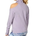 thumbnail image 2 of Calvin Klein Womens Mock Neck Cold Shoulder Top, 2 of 2
