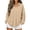Khaki, variant on jobturf Waffle Knit Henley Hoodies for Women Trendy Loose Fit Hoodie Fall Winter Lightweight Sweatshirts Long Sleeve Pullover Tops S
