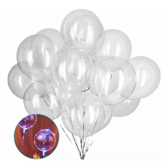 50 Globos Bobo Burbuja Ballón Transparente 18in Para Fiestas Transparente