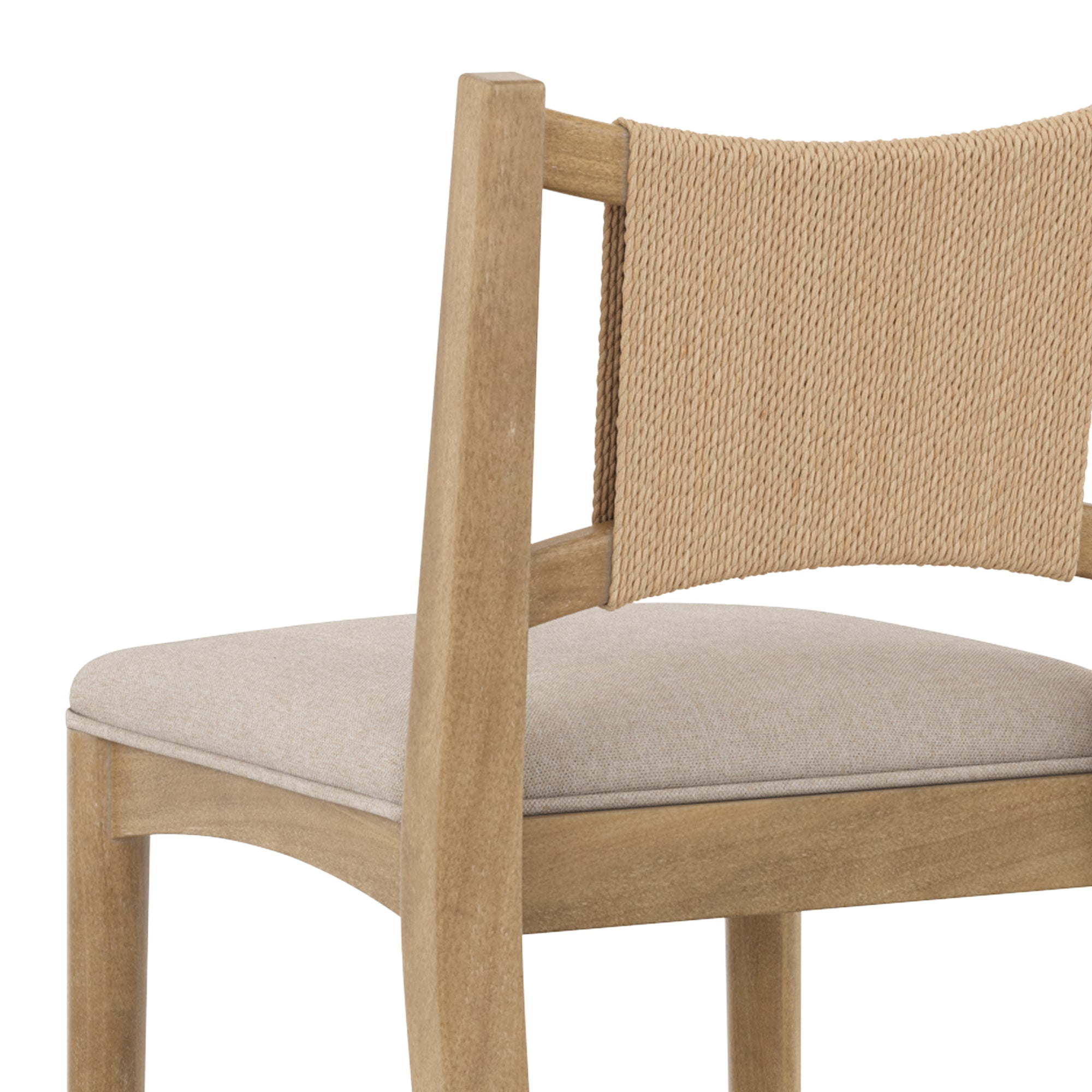 Nathan James Elodia Boho Counter Height Bar Stool with Back, Woven Seagrass Backrest and Solid Wood Frame, Light Brown