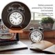 thumbnail image 3 of Hd Glass Lens Metal Alarm Clock With Night Light European Retro Alarm Clock Silent Quartz Movement Hd Glass Desk Clock 8.8 X 12.5 X 4.5cm, 3 of 5