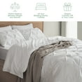 Bedsure Pleated Soft & Fluffy White Queen Comforter Set 7 Piece