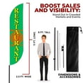 thumbnail image 3 of MAVIS PRINT Restaurant Sign feather flag Pole Mount Outdoor by Mavis Print | 15 FEET Long Polyester Outdoor Banner Flag w/Pole Kit Easy Hang | HD Print Swooper Flag Pole Mount Food Advertising., 3 of 8