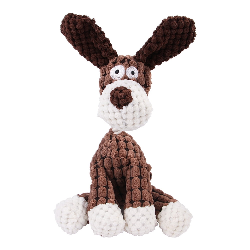 Kepooman Puppy Squeaky Plush Toys for Dog, Cartoon Donkey Shaped, Brown Kepooman Puppy Squeaky Plush Toys for Dog, Cartoon Donkey Shaped, Brown
