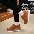thumbnail image 2 of Women's Fashion Tassels Square-Toe Lace-up Platform Wedge Oxford Shoes, 2 of 7