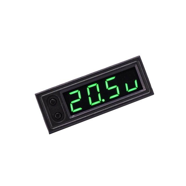 pitrice Car Clock Voltmeter Thermometer Durable Universal Accessories Green