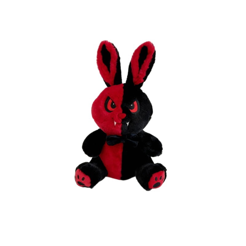 Halloween Bunny Plush Toy, Cute Stuffed Animal Rabbit Doll, Soft Furry Pillow Plushie for Kids and Adults, Holiday Home Decoration, Adorable Rabbit Plush Gift for Halloween Party & Bedroom Decor
