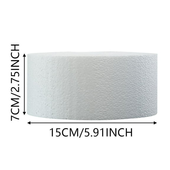 3PCS Round Foam Cake Models, Different Diameter Circle Cake Set for Wedding Birthday Cakes Crafting Modeling Art Project Displays