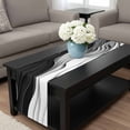 thumbnail image 4 of Black Grey Ombre Table Runner 90 Inches Long, Abstract Modern Geometric Moire Art Kitchen Coffee Dining Table Decoration for Home Party Birthday Wedding Home Decor 13x90 Inches, 4 of 8