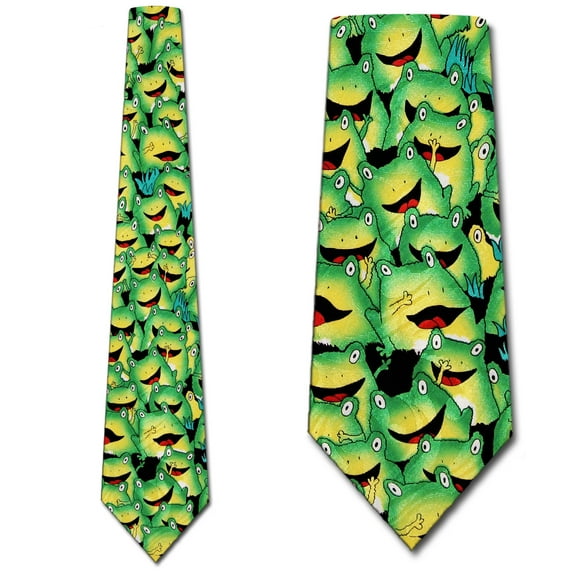 Jumbo Frogs Necktie Mens Tie