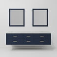 thumbnail image 5 of Castor 72 in W Blue Double Bath Vanity, Carrara Marble Top, and 34 in Mirrors, 5 of 11