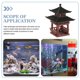 thumbnail image 3 of Mini Pagoda Figurine: Mini Pavilion Tower Statue Resin Fish Tank Ornaments For Aquarium Decor Asian Zen Garden Micro Landscape Accessories, 3 of 4