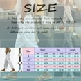 thumbnail image 3 of TAIAOJING Women Cotton Line Striaght Pants High Waist Pants Drawstring Capri Pants With Pockets Wide Leg Cropped Pants, 3 of 8