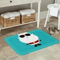 thumbnail image 7 of Rateoe Cute Santa Claus Pattern Flannel Door Mat Indoor Outdoor Entrance, Waterproof All-Weather Doormat,Fade Resistant, Low Profile Entryway Mat 16x24in, 7 of 7