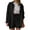 Black, variant on 2 Piece Sets For Women Going Out Women's Casual Two Piece Set Long Sleeve Button Down Shirt and High Waist Drawstring Shorts Outfit