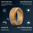 thumbnail image 5 of King Will Silicone Wedding Rings For Men, Rubber Wedding Bands with Celtic Knot Pattern, 8mm Wide 2.2mm Thick, 4 Colors, Comfort Fit Size 7, 5 of 7