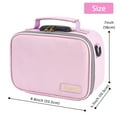 thumbnail image 4 of PU Leather Smell Proof Bag with Combination Lock, Childproof Smell Proof case with Shoulder Strap, Great Gift for Women. (Pink), 4 of 6