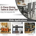 thumbnail image 3 of Enyopro 5-Piece Adult Modern Metal MDF Durable Dining Set Gray, 3 of 8