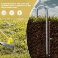 thumbnail image 5 of Estacas de refuerzo Gancho U/J Extra resistente, 【12 pulgadas de largo suficiente】 Estacas de acero recubiertas a prueba de óxido de 1/4 pulgadas Anclajes de tierra, estaca de jardín (gancho, 5 of 5