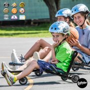 EzyRoller: Classic - Black Magic - Ride-On Scooter, Cambering Motion, Pedal Free Cart, Hand Brakes, Extendable Frame, 154lb Capacity, Kids-Teens 4+
