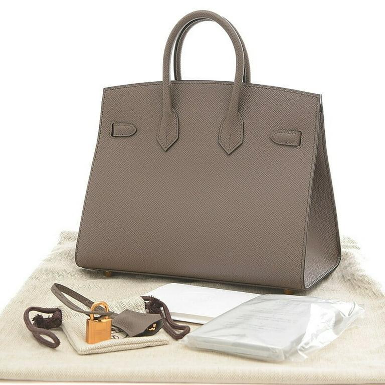 Pre Owned Hermes Birkin 25 Serie Epson Handbag Taupe Gold Hardware B Engraved 2023 Like New Walmart