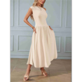thumbnail image 5 of Women'S Summer 2025 Sleeveless Maxi Dress One Shoulder Casual Slim Swing Pleated Formal Dresses with Pockets M, 5 of 8