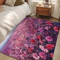 thumbnail image 4 of Spring Red Flowers Area Rugs 3x5 ft Pastoral Oil Painting Texture Washable Rug Non Slip Indoor Carpet Absorbent Floor Mat for Living Room Bedroom Dining Room, 4 of 9