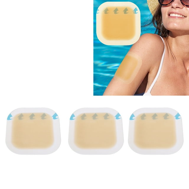 Hydrocolloid Wound Dressing, Portable 3Pcs Hydrocolloid Dressing Concealed Soft for Bedsore Blister Care
