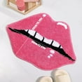 thumbnail image 3 of Lips Shaped Bathroom Rug Home Decor, Cute Red Bath Mat Non Slip, Absorbent, Plush Shower Rugs for Home, Bathtub, 3 of 7