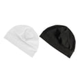 thumbnail image 2 of 2 piezas de gorro para dormir, cálido y forro para casco, ideal para viajes, personas mayores, dormir y hacer ejercicio. Blanco y negro, 2 of 10
