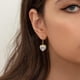 thumbnail image 5 of Pendientes ALEXCRAFT con forma de corazón, chapados en oro de 14 quilates, para mujer, 5 of 7