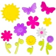 thumbnail image 2 of Northlight 14-Piece Pink and Purple Flowers Spring Gel Window Clings, 2 of 5