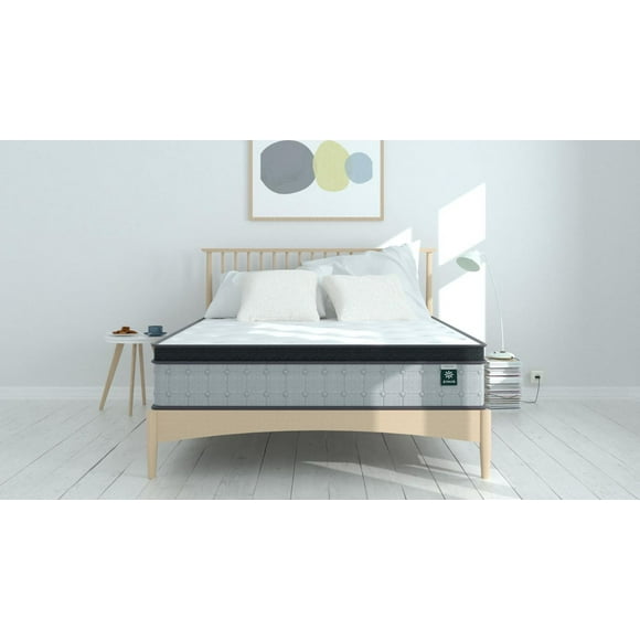 Zinus 10 Inch Comfort Support Pocket Spring Hybrid Mattress / Euro Top / Motion Isolating / Mattress-in-a-Box / CertiPUR-US Certified, 10 Yr Warranty