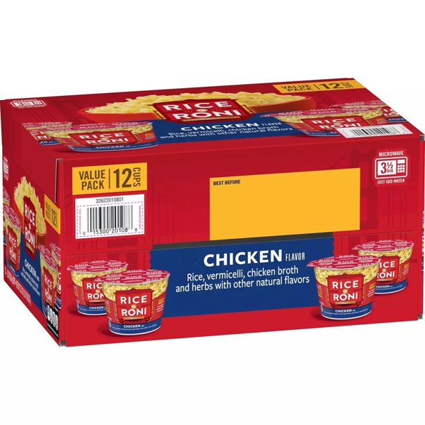 RiceARoni Chicken Flavored Cups, 1.97 Ounce (Pack of 12)