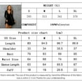 thumbnail image 3 of Womens Wrap V Neck Long Sleeve Velvet A Line Party Swing Fit and Flare Skater Mini Dress - Black, 3 of 5