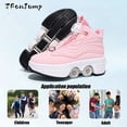 thumbnail image 4 of Chaussures à Roulettes à 4 Roues pour Filles Chaussures de Mode avec Roues Patins à Roulettes Réglables pour Femmes Chaussures Espadrilles avec Roues, 4 of 5
