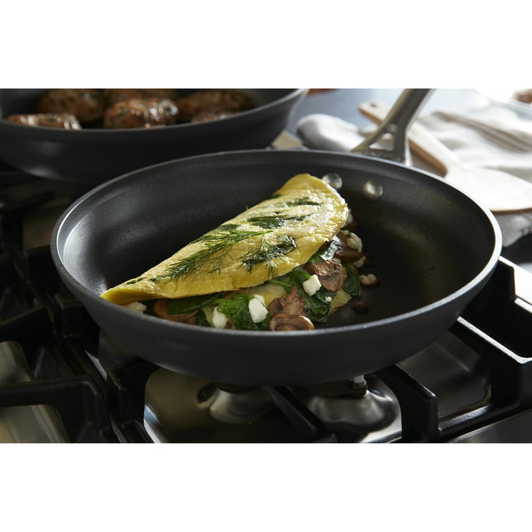 Calphalon Contemporary Hard-Anodized Aluminum Nonstick Cookware, Omelette  Pan, 12-Inch, Black